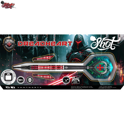Shot Soft Darts Future Knights Dreadheart 90% Tungsten Softtip Darts Softdart 20 g / leicht bespielt