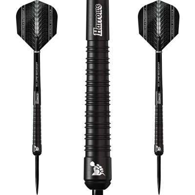 "Leicht bespielt" - Harrows Steel Darts Supergrip Black Edition 90% Tungsten Steeltip Dart Steeldart 26 g