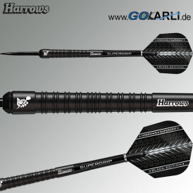 "Leicht bespielt" - Harrows Steel Darts Supergrip Black Edition 90% Tungsten Steeltip Dart Steeldart 26 g