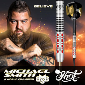 "Verpackung beschädigt" - Shot Steel Darts Michael Smith Bully Boy Believe 90% Tungsten Steeltip Darts Steeldart 23 g