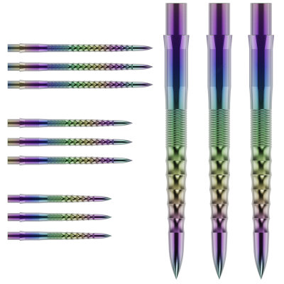 Mission Caliburn EVO Point Dart Wechsel- Spitzen Schraubspitzen Rainbow Ripple 38 mm