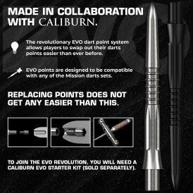 Mission Caliburn EVO Point Dart Wechsel- Spitzen Schraubspitzen Schwarz GV1 32 mm