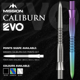 Mission Caliburn EVO Point Dart Wechsel- Spitzen Schraubspitzen Silber GV1 32 mm
