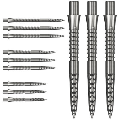 Mission Caliburn EVO Point Dart Wechsel- Spitzen Schraubspitzen Silber GV Logo 26 mm