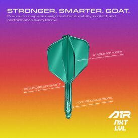 Goat Dart A1R Molded Flight- Schaftsystem Grün Standard Nr.6 S Kurz