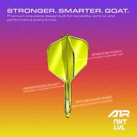 Goat Dart A1R Molded Flight- Schaftsystem Neon Gelb Standard Nr.6 S Kurz