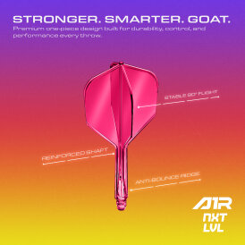 Goat Dart A1R Molded Flight- Schaftsystem Neon Pink Standard Nr.6 S Kurz
