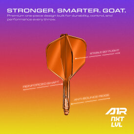 Goat Dart A1R Molded Flight- Schaftsystem Neon Orange Standard Nr.6 S Kurz