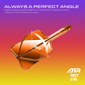 Goat Dart A1R Molded Flight- Schaftsystem Neon Orange Standard Nr.6 S Kurz