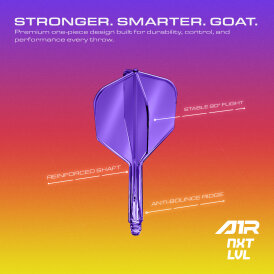 Goat Dart A1R Molded Flight- Schaftsystem Neon Lila Standard Nr.6 S Kurz