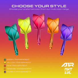 Goat Dart A1R Molded Flight- Schaftsystem Neon Lila Standard Nr.6 S Kurz