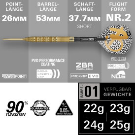 Target Steel Darts SWISS Point Bolide ENVY 01 90% Tungsten Steeltip Darts Steeldart