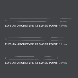 Target Steel Tip SWISS Point Dart Wechsel- Spitzen Schraubspitzen Silber Elysian Archetype 43 30 mm