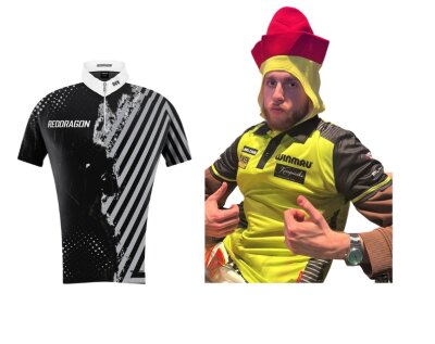 Red Dragon Darts Gian van Veen 50 Years Player Limited Edition Shirt Matchshirt Dart Shirt Trikot Design 2025 Größe L / Aktion