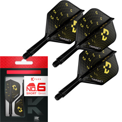 Target Dart K-Flex Bolide Flight- Schaftsystem patentierten Twist-System Standard Nr.6 S Kurz
