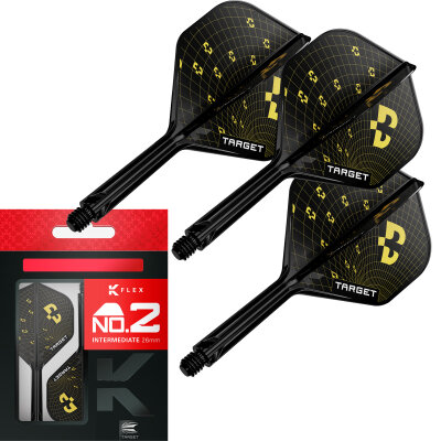 Target Dart K-Flex Bolide Flight- Schaftsystem patentierten Twist-System Standard Nr.2 IM Intermediate