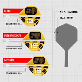 Target Dart K-Flex You Win Flight- Schaftsystem patentierten Twist-System Standard Nr.2 IM Intermediate
