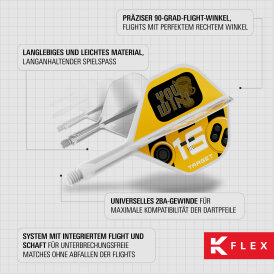 Target Dart K-Flex You Win Flight- Schaftsystem patentierten Twist-System Standard Nr.2 IM Intermediate