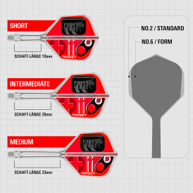 Target Dart K-Flex Press Start Flight- Schaftsystem patentierten Twist-System Standard Nr.6 IM Intermediate