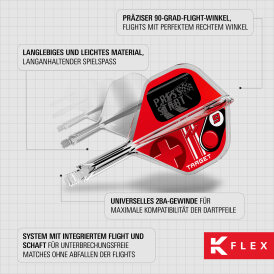 Target Dart K-Flex Press Start Flight- Schaftsystem patentierten Twist-System Standard Nr.2 S Kurz