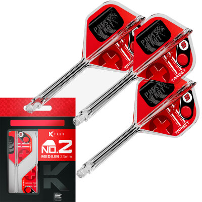 Target Dart K-Flex Press Start Flight- Schaftsystem patentierten Twist-System Standard Nr.2 M Mittel