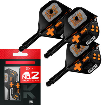 Target Dart K-Flex Game Over Flight- Schaftsystem patentierten Twist-System Standard Nr.2 S Kurz