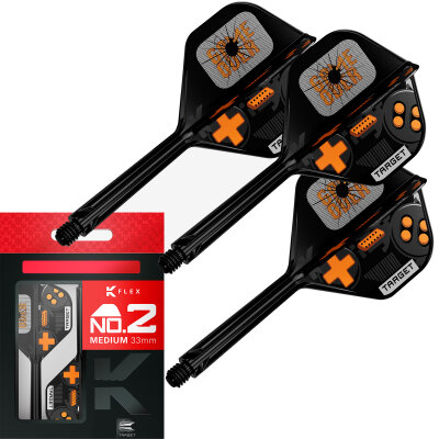 Target Dart K-Flex Game Over Flight- Schaftsystem patentierten Twist-System Standard Nr.2 M Mittel