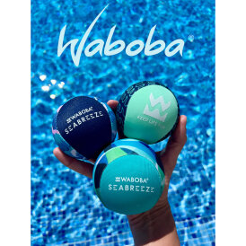Waboba Seabreeze Ball Wasserball Wurfball Springball Wasser Water Bouncing Blaues Mosaik