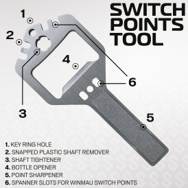 Winmau Switch Points Multi-function Tool Switch Points Spitzenwechsel Werkzeug