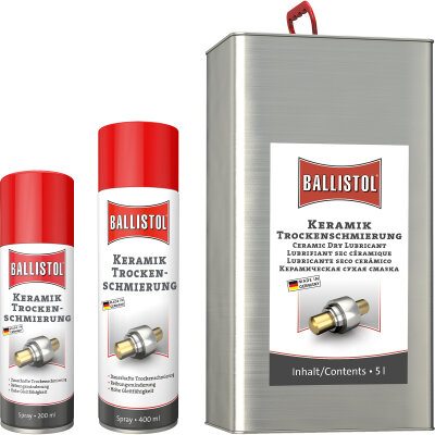 Ballistol PTFE Keramik-Trockenschmierung Spray Spraydose in verschiedenen Größen