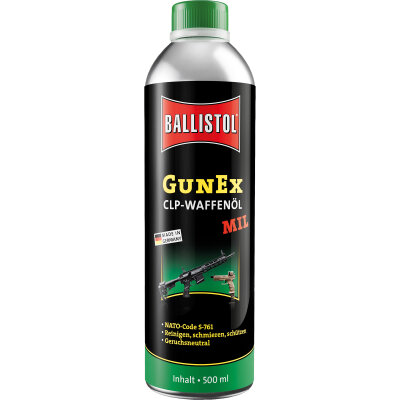 Ballistol GunEx MIL CLP-Waffenöl flüssig zur Waffenpflege und Wartung 500 ml