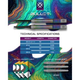 Bullet Soft Darts Diesel V2 85% Tungsten Softtip Darts Softdart 20 g