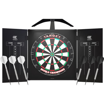 Target ARC Cabinet Set mit ARC Light Dartboard LED Beleuchtungs System - Leicht bespielt