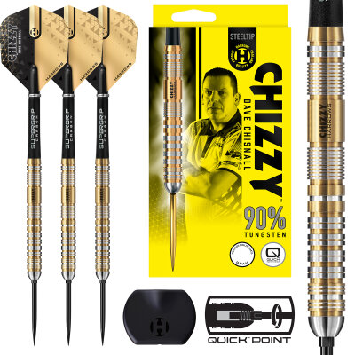 Harrows Steel Darts Quick Point Dave Chisnall Chizzy Series 2 90% Tungsten Steeltip Dart Steeldart