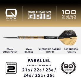 Harrows Steel Darts Quick Point Dave Chisnall Chizzy Series 2 90% Tungsten Steeltip Dart Steeldart