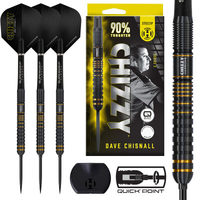 Harrows Steel Darts Quick Point Dave Chisnall Chizzy Series 3 90% Tungsten Steeltip Dart Steeldart