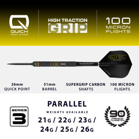 Harrows Steel Darts Quick Point Dave Chisnall Chizzy Series 3 90% Tungsten Steeltip Dart Steeldart