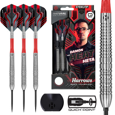 Harrows Steel Darts Quick Point Damon Heta Natural The Heat 90% Tungsten Steeltip Dart Steeldart