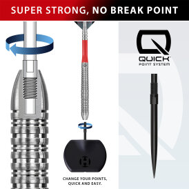 Harrows Steel Darts Quick Point Damon Heta Natural The Heat 90% Tungsten Steeltip Dart Steeldart