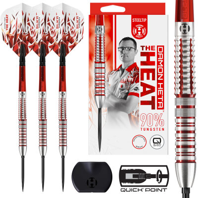 Harrows Steel Darts Quick Point Damon Heta The Heat Series 2 90% Tungsten Steeltip Dart Steeldart