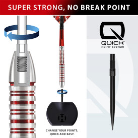 Harrows Steel Darts Quick Point Damon Heta The Heat Series 2 90% Tungsten Steeltip Dart Steeldart