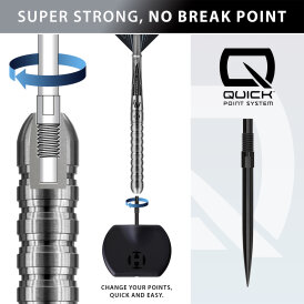 Harrows Steel Darts Quick Point Luke Woodhouse Woody 90% Tungsten Steeltip Dart Steeldart 25 g