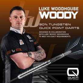 Harrows Steel Darts Quick Point Luke Woodhouse Woody 90% Tungsten Steeltip Dart Steeldart 25 g