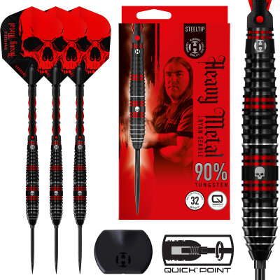 Harrows Steel Darts Quick Point Ryan Searle Heavy Metal 90% Tungsten Steeltip Dart Steeldart
