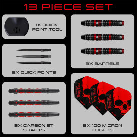 Harrows Steel Darts Quick Point Ryan Searle Heavy Metal 90% Tungsten Steeltip Dart Steeldart