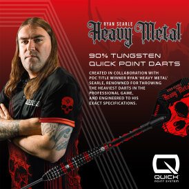 Harrows Steel Darts Quick Point Ryan Searle Heavy Metal 90% Tungsten Steeltip Dart Steeldart