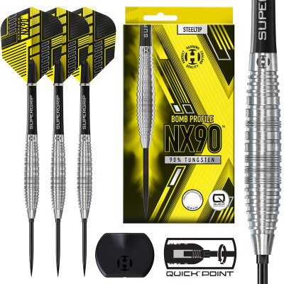 Harrows Steel Darts Quick Point NX90 Bomb 90% Tungsten Steeltip Dart Steeldart 23 g