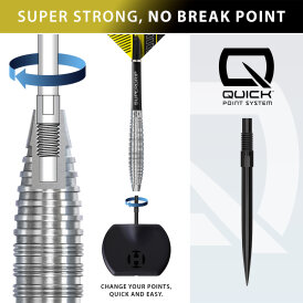 Harrows Steel Darts Quick Point NX90 Bomb 90% Tungsten Steeltip Dart Steeldart 23 g