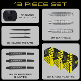 Harrows Steel Darts Quick Point NX90 Bomb 90% Tungsten Steeltip Dart Steeldart 23 g