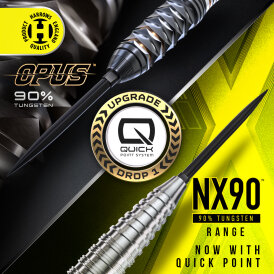 Harrows Steel Darts Quick Point NX90 Black Edition 90% Tungsten Steeltip Dart Steeldart